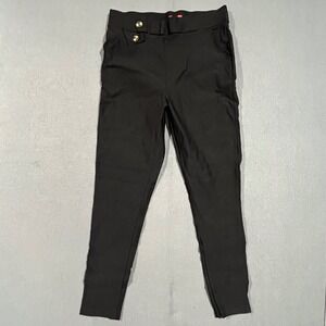 MAZE COLLECTION Womens Black Elastic Waist Stretch Pants XL